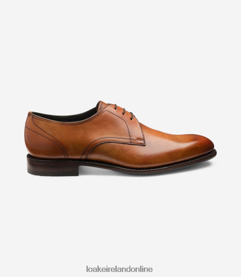 loake_26804v155_atherton_tan_plain_ties.jpg Loake 26804V155 Atherton Tan Plain Ties - Image 1