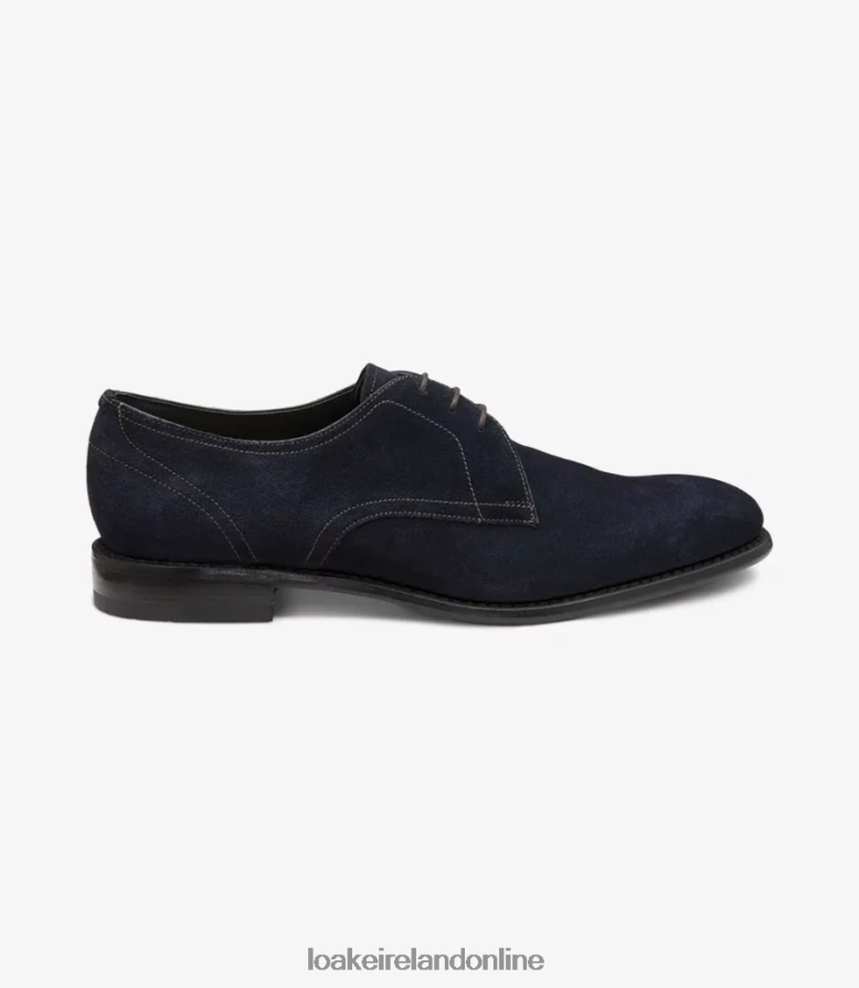 loake_26804v160_atherton_navy_suede_plain_ties.png Loake 26804V160 Atherton Navy Suede Plain Ties - Image 1
