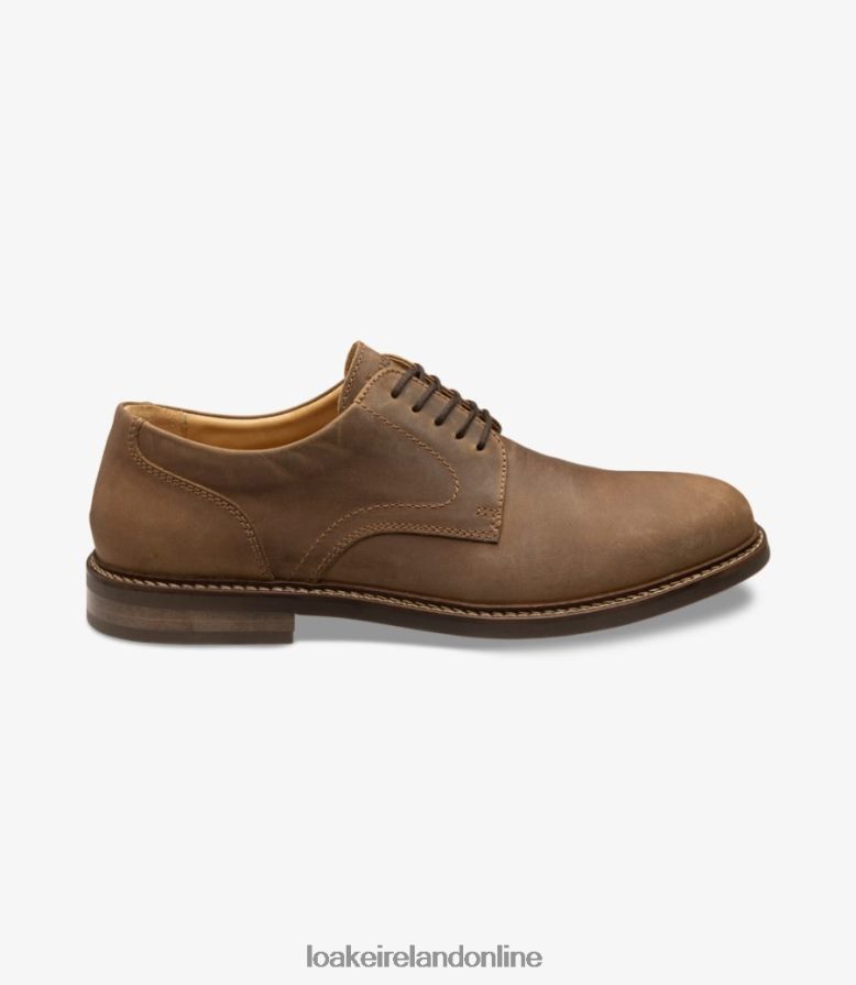 loake_26804v166_franklin_brown_nubuck_plain_ties.jpg Loake 26804V166 Franklin Brown Nubuck Plain Ties - Image 1