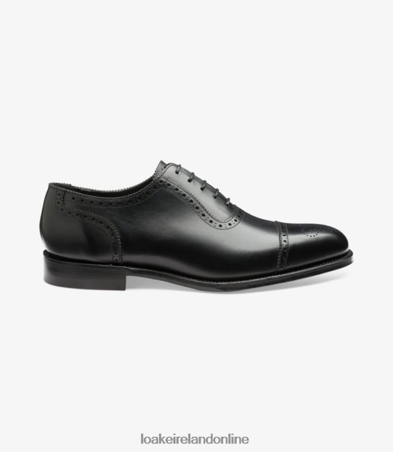 loake_26804v170_strand_black_semi_brogues.jpg Loake 26804V170 Strand Black Semi Brogues - Image 1
