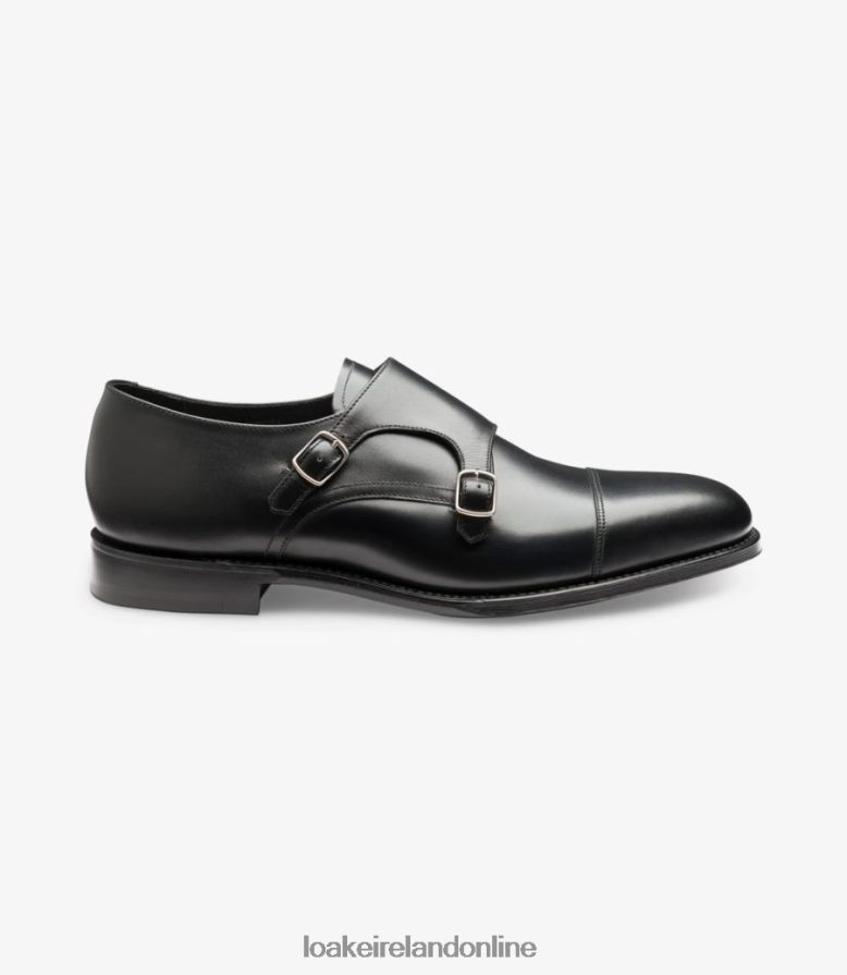 loake_26804v200_cannon_black_monk_shoes.jpg Loake 26804V200 Cannon Black Monk Shoes - Image 1