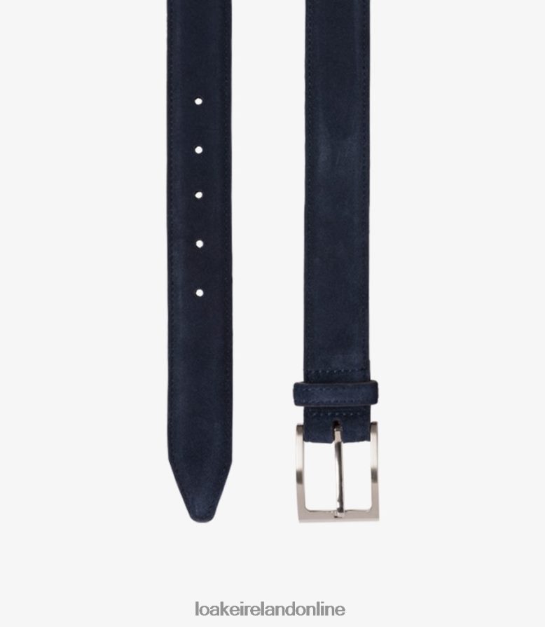 loake_26804v216_william_belt_navy_suede_accessories.jpg Loake 26804V216 William Belt Navy Suede Accessories - Image 1