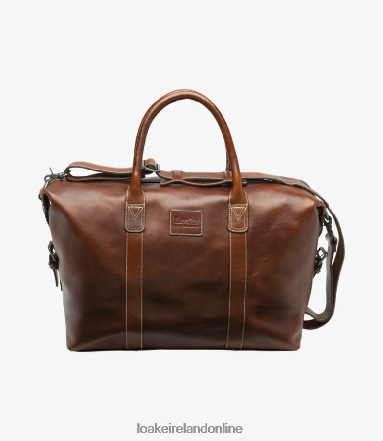 loake_26804v221_balmoral_weekend_bag_brown_leather.jpg Loake 26804V221 Balmoral Weekend Bag Brown Leather - Image 1