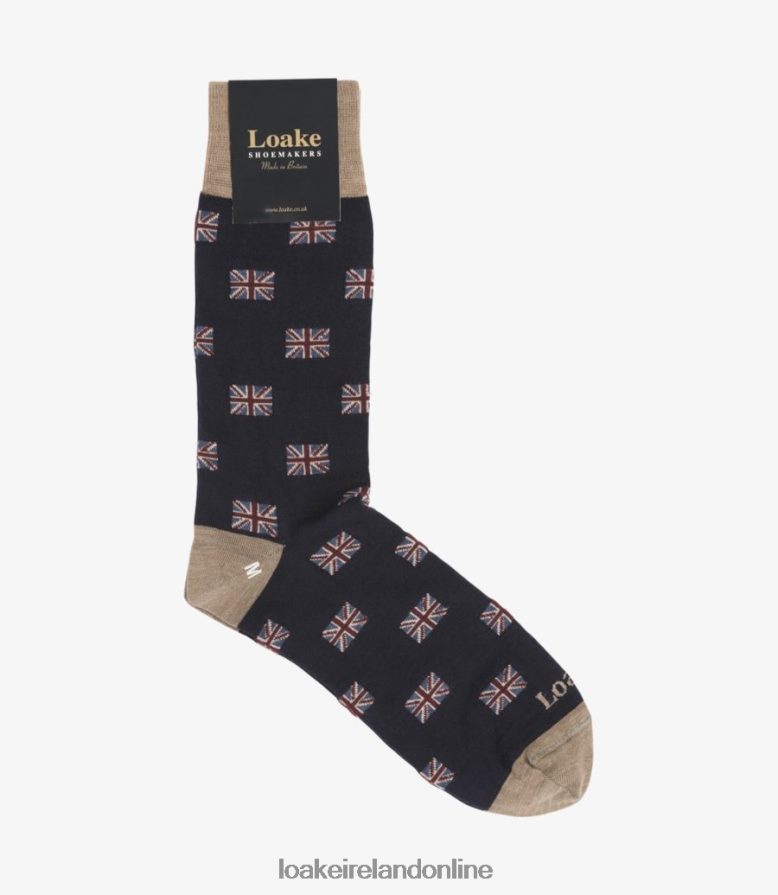 loake_26804v265_union_jack_socks_navy_accessories.jpg Loake 26804V265 Union Jack Socks Navy Accessories - Image 1