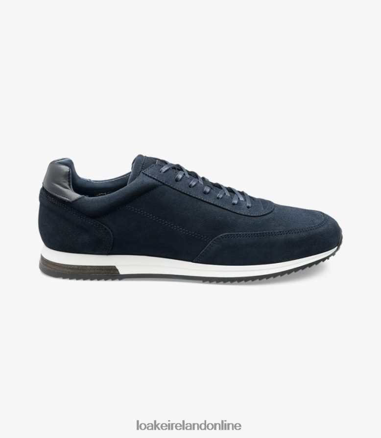loake_26804v42_bannister_navy_suede_trainers_sneakers.jpg Loake 26804V42 Bannister Navy Suede Trainers & Sneakers - Image 1