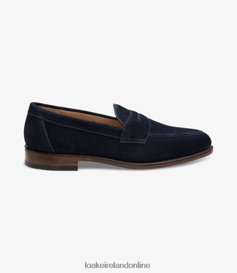 loake_26804v53_imperial_navy_suede_loafers.jpg Loake 26804V53 Imperial Navy Suede Loafers - Image 1