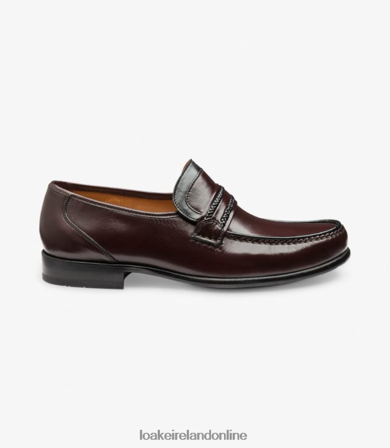 loake_26804v64_rome_burgundy_loafers.jpg Loake 26804V64 Rome Burgundy Loafers - Image 1