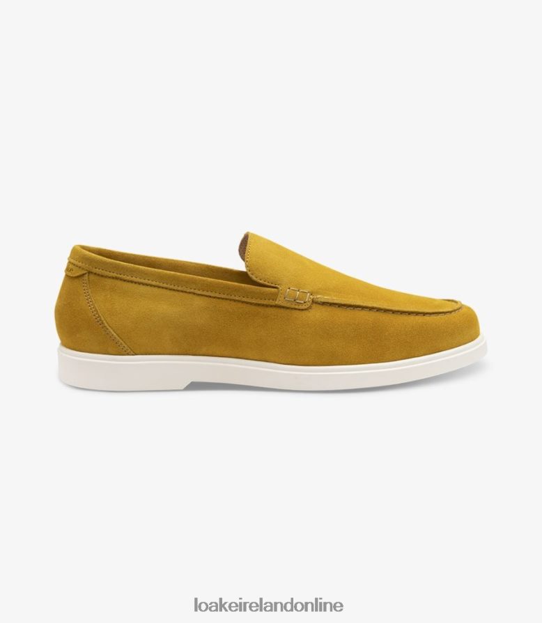 loake_26804v68_tuscany_sunset_yellow_suede_loafers.jpg Loake 26804V68 Tuscany Sunset Yellow Suede Loafers - Image 1