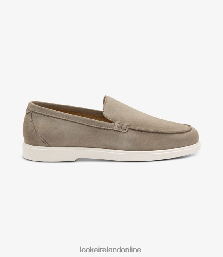 loake_26804v69_tuscany_stone_suede_loafers.jpg Loake 26804V69 Tuscany Stone Suede Loafers - Image 1