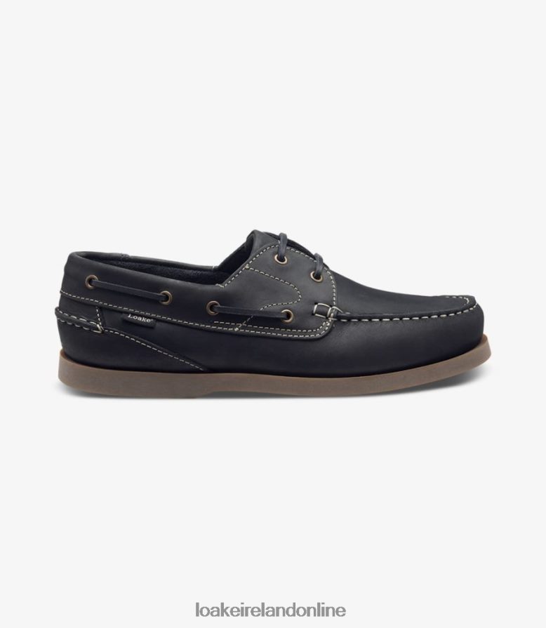 loake_26804v75_lymington_navy_nubuck_boat_shoes.jpg Loake 26804V75 Lymington Navy Nubuck Boat Shoes - Image 1