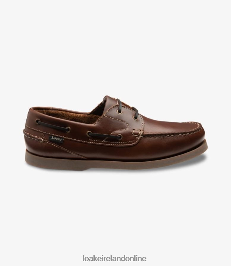 loake_26804v77_lymington_dark_brown_boat_shoes.jpg Loake 26804V77 Lymington Dark Brown Boat Shoes - Image 1