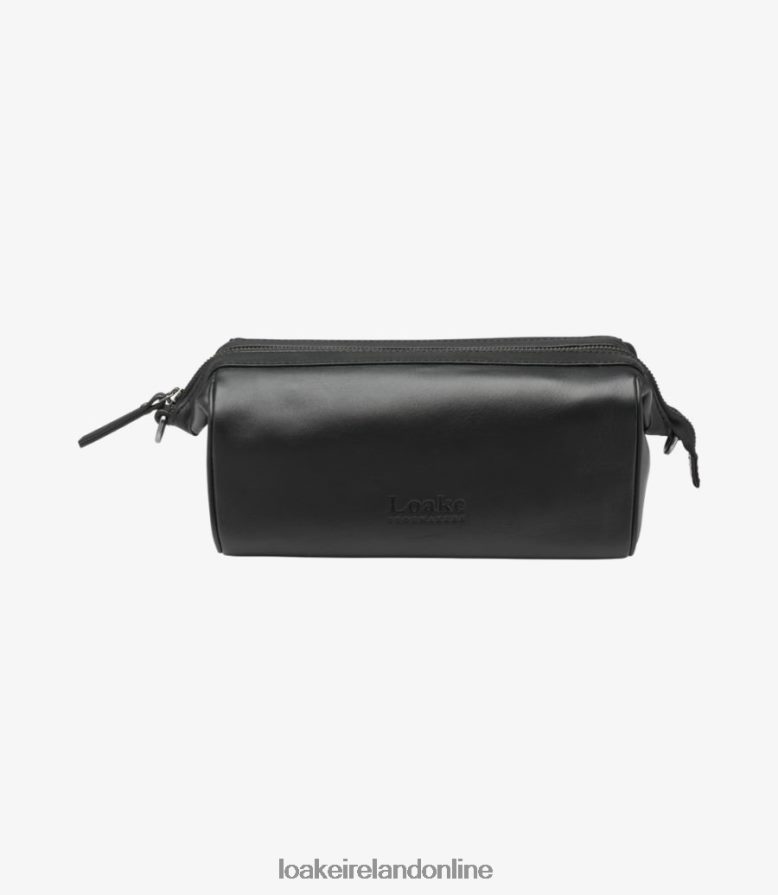 Loake 26804V228 Thames Wash Bag Black Leather