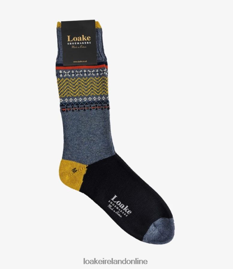 Loake 26804V246 Arran Socks Blue Accessories