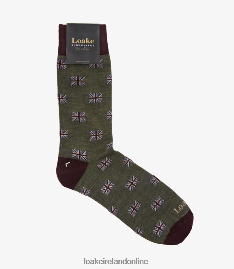 Loake 26804V248 Union Jack Socks Olive Accessories