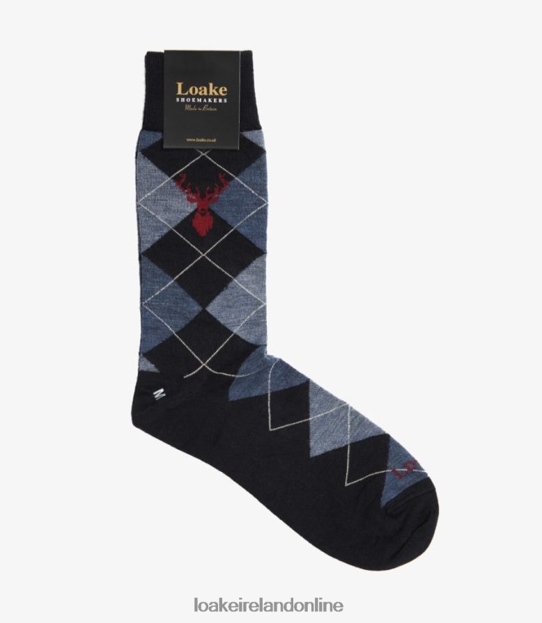 Loake 26804V254 Argyle Socks Navy Accessories