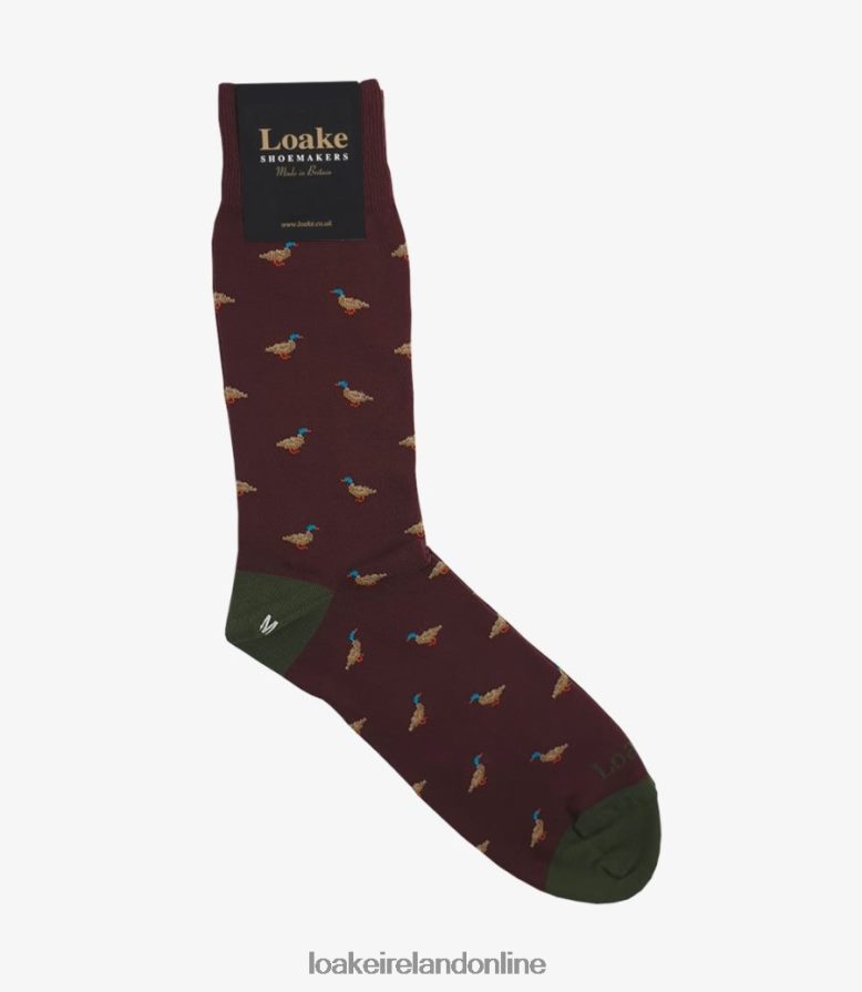 Loake 26804V258 Duck Socks Burgundy Accessories