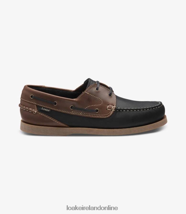 Loake 26804V76 Lymington Navy Brown Nubuck Boat Shoes