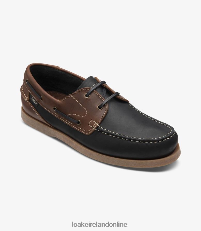 Loake 26804V76 Lymington Navy Brown Nubuck Boat Shoes