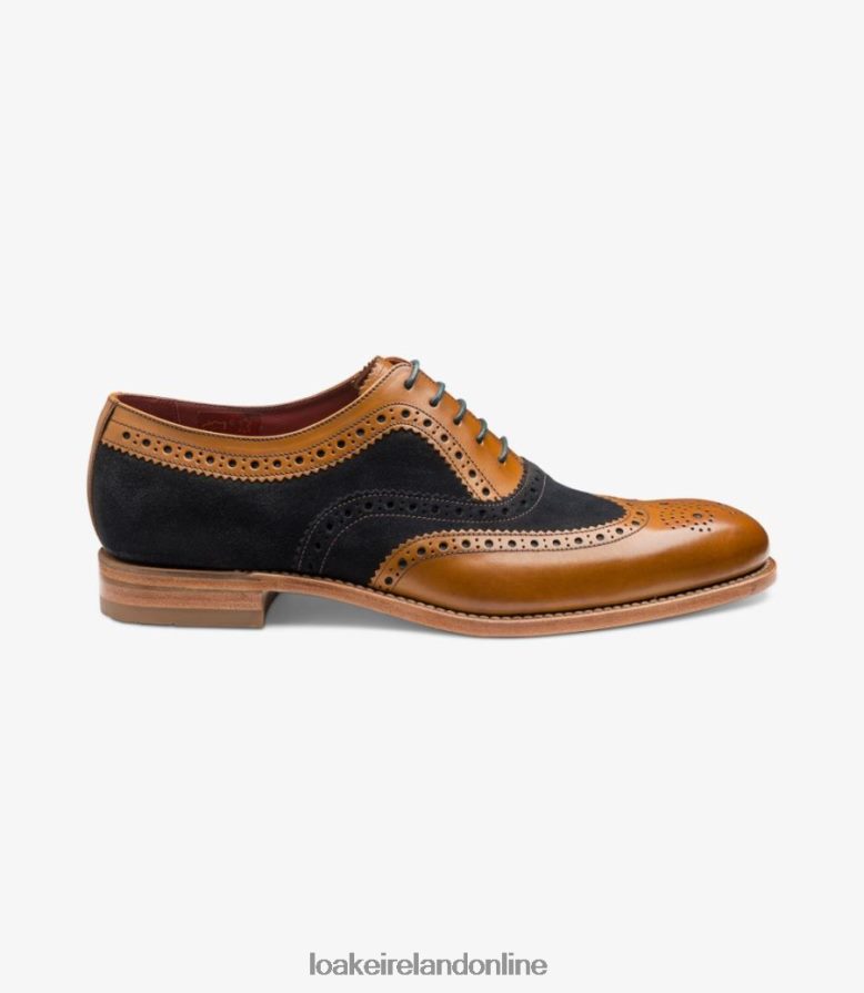 Loake 26804V21 Thompson Navy Suede Brogues