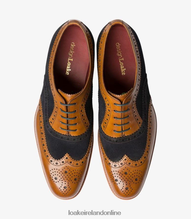 Loake 26804V21 Thompson Navy Suede Brogues