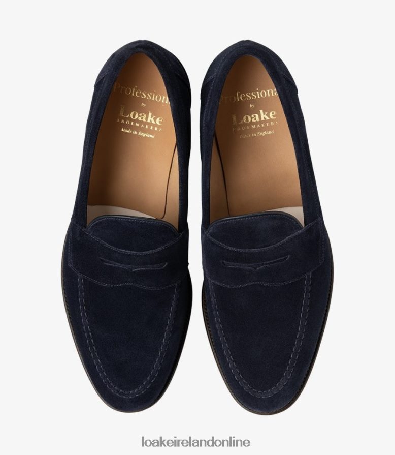 Loake 26804V53 Imperial Navy Suede Loafers