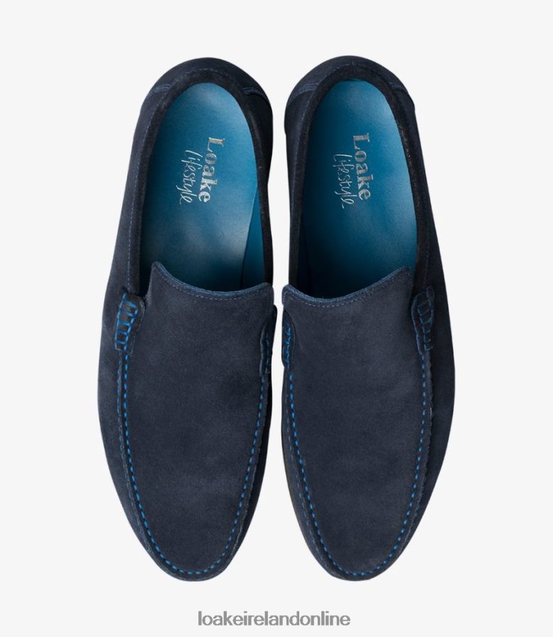 Loake 26804V66 Nicholson Navy Suede Loafers