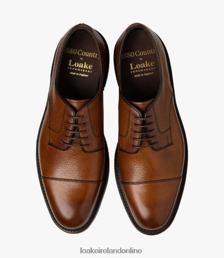 Loake 26804V147 Ampleforth Chestnut Brown Grain Plain Ties