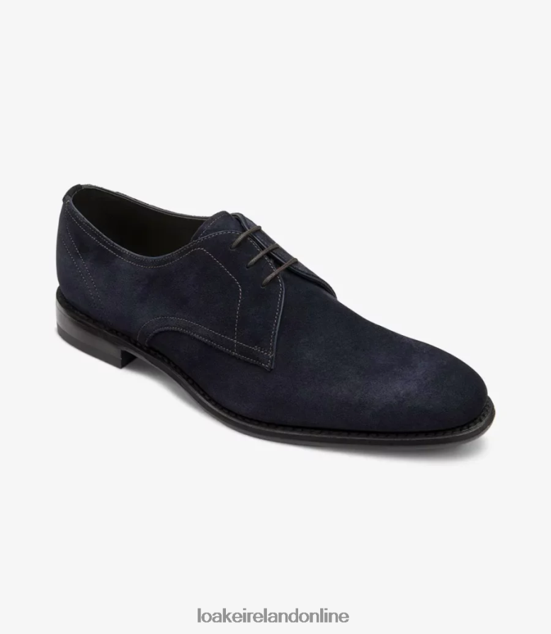 Loake 26804V160 Atherton Navy Suede Plain Ties