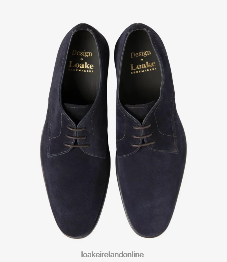 Loake 26804V160 Atherton Navy Suede Plain Ties