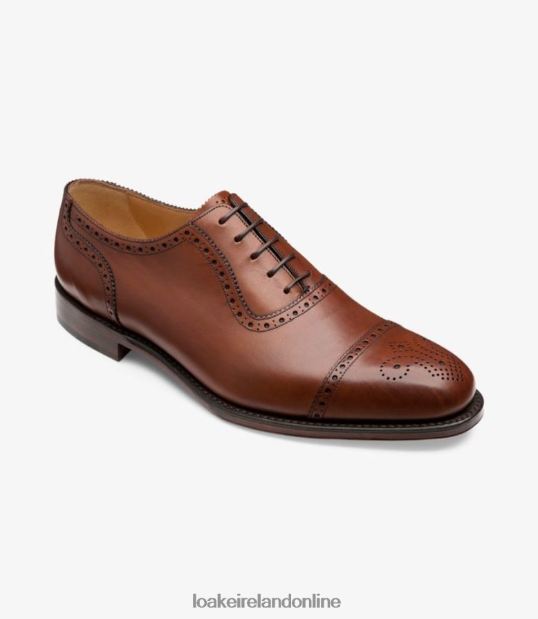 Loake 26804V168 Strand Mahogany Semi Brogues