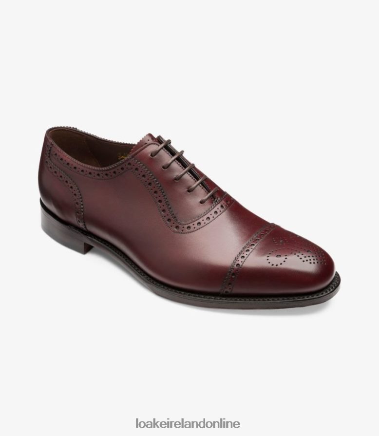 Loake 26804V169 Strand Burgundy Semi Brogues