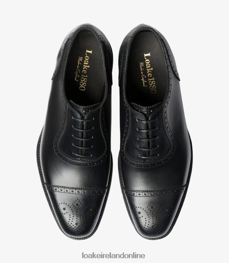 Loake 26804V170 Strand Black Semi Brogues