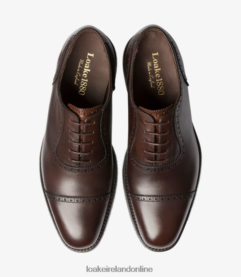 Loake 26804V171 Fleet Dark Brown Semi Brogues