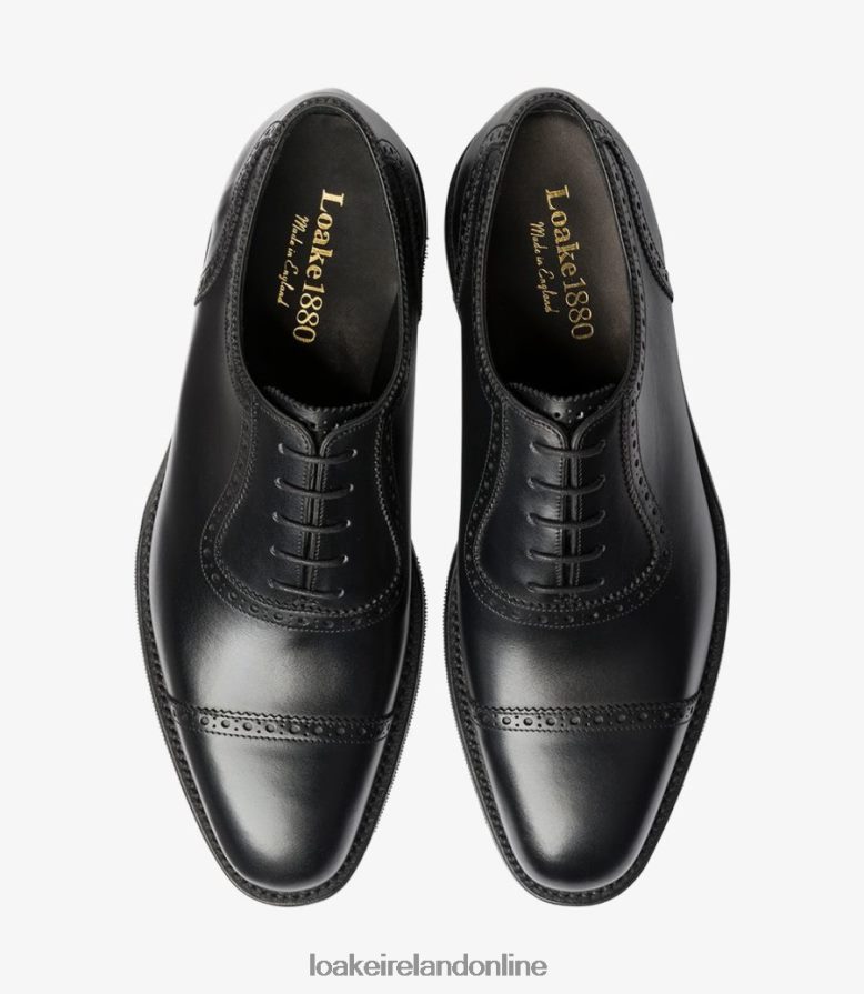 Loake 26804V172 Fleet Black Semi Brogues