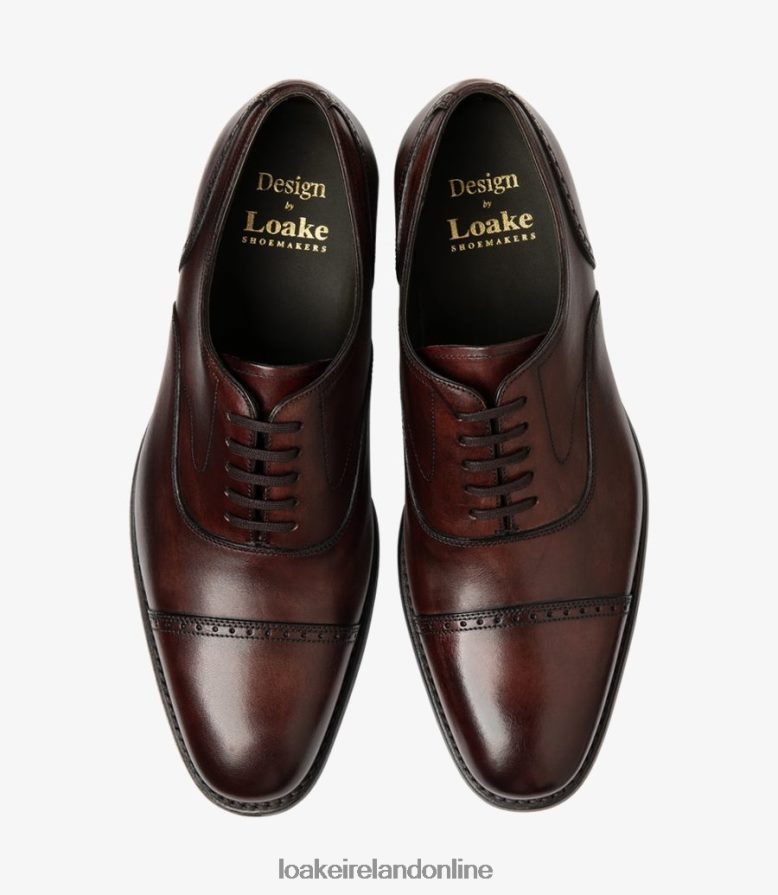 Loake 26804V173 Hughes Burgundy Semi Brogues