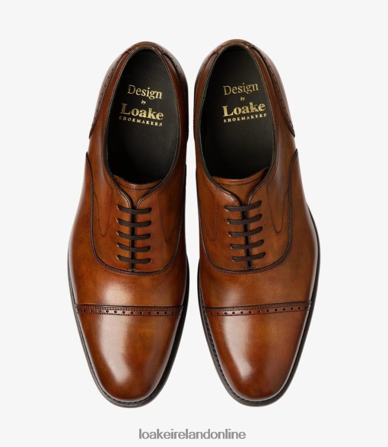 Loake 26804V174 Hughes Chestnut Brown Semi Brogues