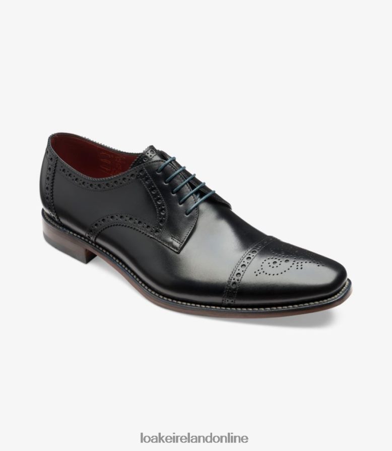 Loake 26804V178 Foley Black Semi Brogues