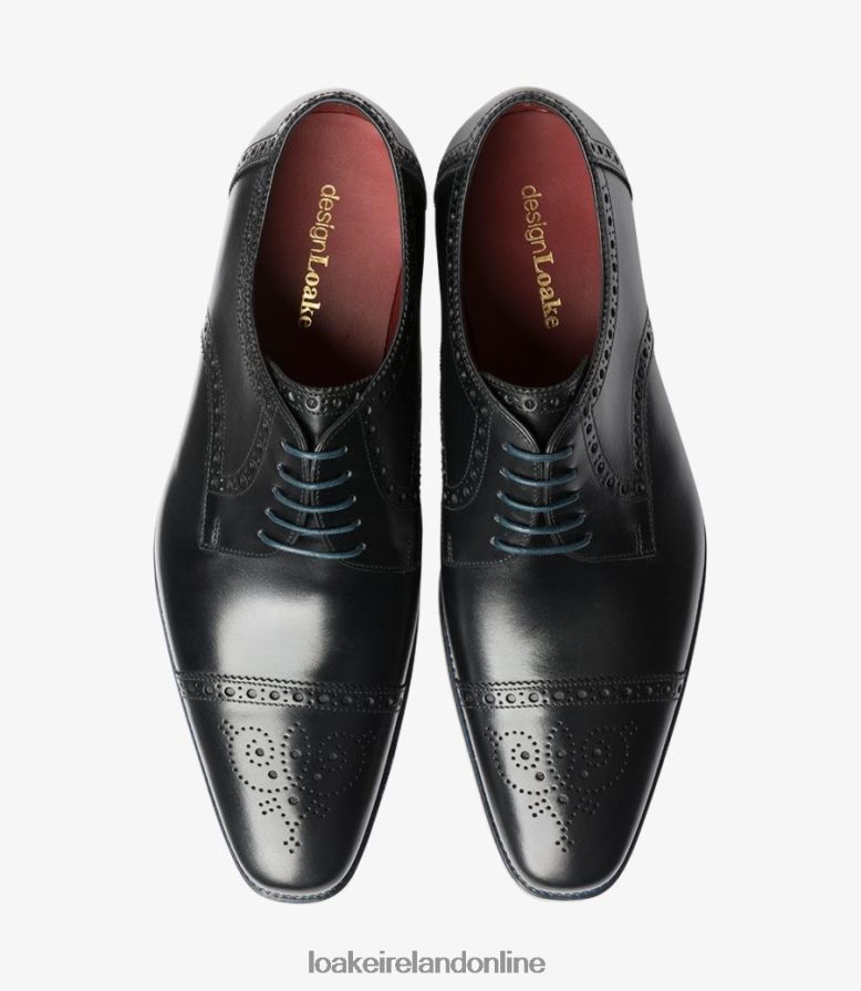 Loake 26804V178 Foley Black Semi Brogues