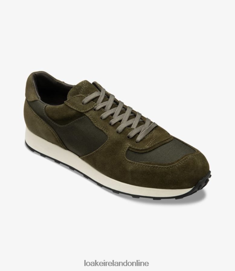 Loake 26804V36 Foster Green Suede Trainers & Sneakers