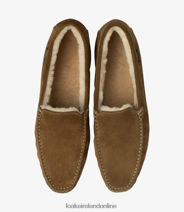 Loake 26804V203 Guards Slippers Tan Suede Shoes