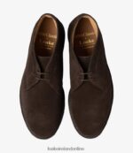 Loake 26804V114 Livingstone Chocolate Brown Suede Boots - Image 3