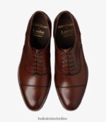 Loake 26804V140 Stonegate Seared Mahogany Plain Ties - Image 3