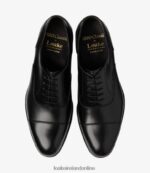 Loake 26804V142 Stonegate Carbon Black Plain Ties - Image 3