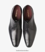 Loake 26804V154 Hannibal Black Plain Ties - Image 3