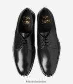 Loake 26804V156 Atherton Black Plain Ties - Image 3