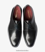 Loake 26804V159 Drake Black Plain Ties - Image 3