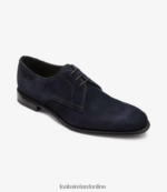 Loake 26804V160 Atherton Navy Suede Plain Ties - Image 2