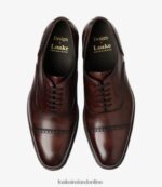 Loake 26804V173 Hughes Burgundy Semi Brogues - Image 3