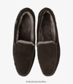 Loake 26804V202 Guards Slippers Dark Brown Suede Shoes - Image 3