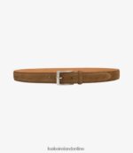 Loake 26804V217 William Belt Tan Suede Accessories - Image 2
